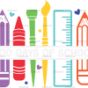 100 Days Of School Stationery-2 DTF Transfer