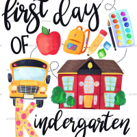 1st Day Of Kinder Garten DTF Transfer