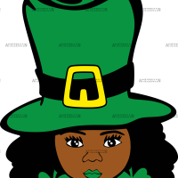 Afro Lucky Girl-1 DTF Transfer