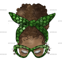 Afro Lucky Girl-2 DTF Transfer