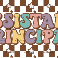 Assistant Principal Checkered  DTF Transfer