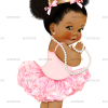 Ballerina Pink Pearls Girl-DarkPuffs DTF Transfer