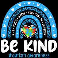 Be Kind Autism Awareness-2 DTF Transfer