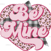 Be Mine Leopard Heart DTF Transfer