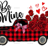 Be Mine Roses Truck DTF Transfer
