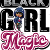 Black Girl Magic Pink DTF Transfer