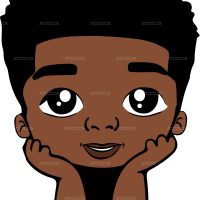 Black Kid-2 DTF Transfer