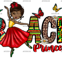 Black Princess DTF Transfer