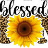 Blessed Mom Cheetah Sunflower DTF Transfer
