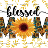 Blessed Mom Sunflower DTF Transfer