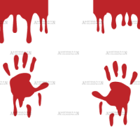 Blood Dripping Hand-2 UV DTF Transfer