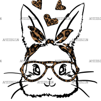 Bunny Leopard DTF Transfer