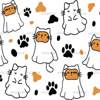 Cat Halloween UV DTF Transfer