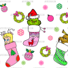 Christmas Socks UV DTF Transfer