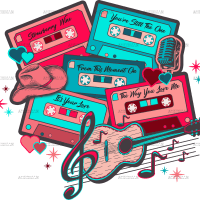 Country Love Tapes DTF Transfer