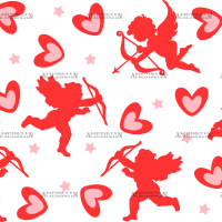 Cupid Heart Red UV DTF Transfer