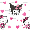 Cupid Kitty And Kuromi UV DTF Transfer