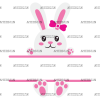 Easter Bunny Name Frame Pink-3 DTF Transfer