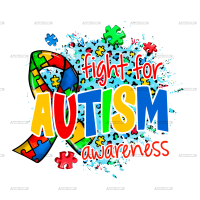 Fight For Autism Ribbon DTF Transfer