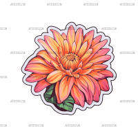 Flowers Sticker-15 UV DTF Transfer