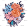 Flowers Sticker-6 UV DTF Transfer