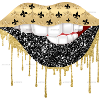 Lips NewOrleans DTF Transfer