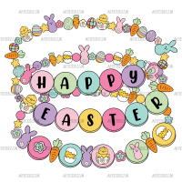 Happy Easter Bracelet DTF Transfer