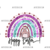 Happy Easter Bunny Rainbow DTF Transfer