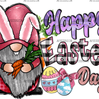 Happy Easter Day Gnome DTF Transfer