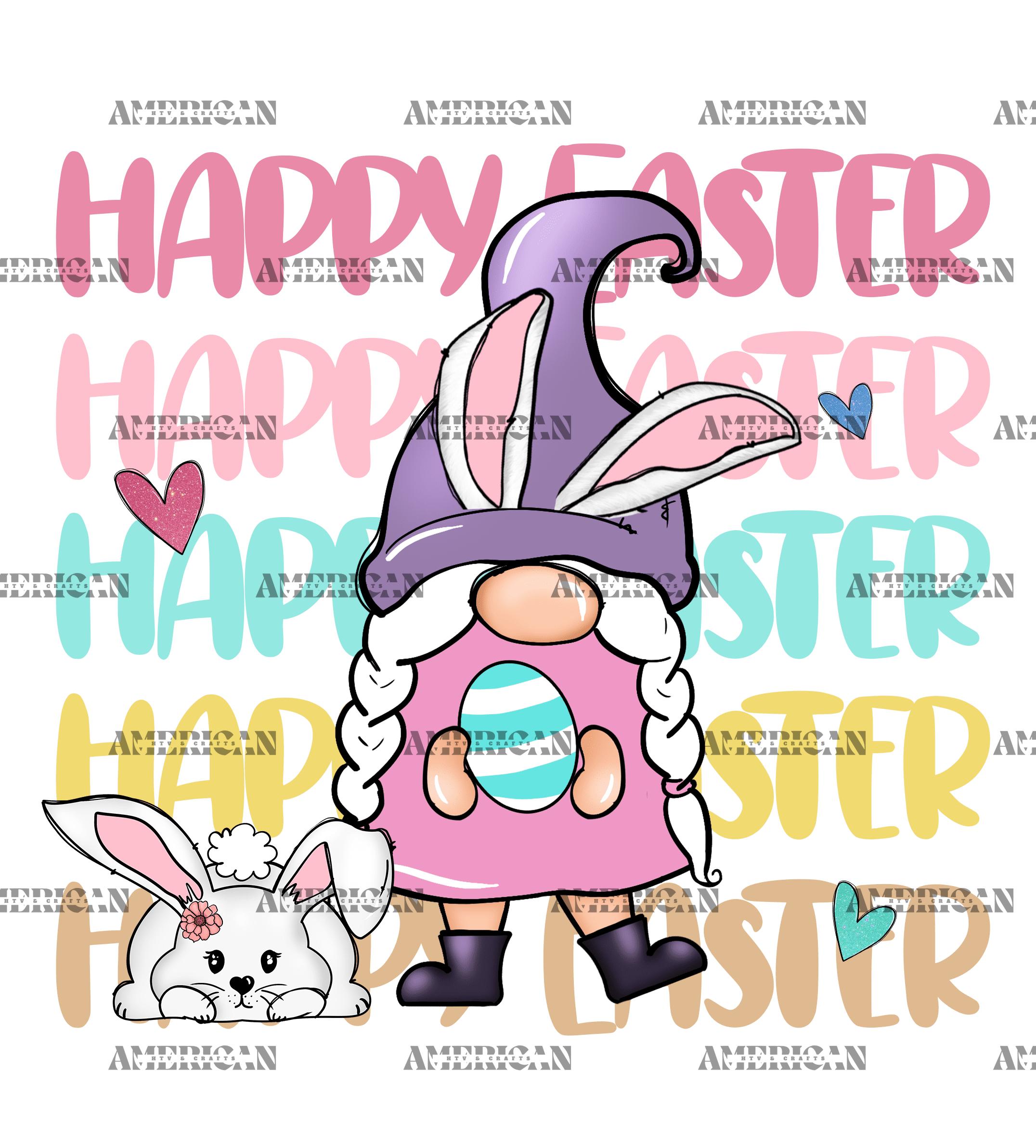 Happy Easter Gnome DTF Transfer