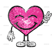 Heart Peace Happy DTF Transfer