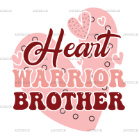 Heart Warrior Brother DTF Transfer