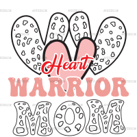 Heart Warrior Mom DTF Transfer