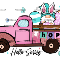 Hello Spring Truck DTF Transfer