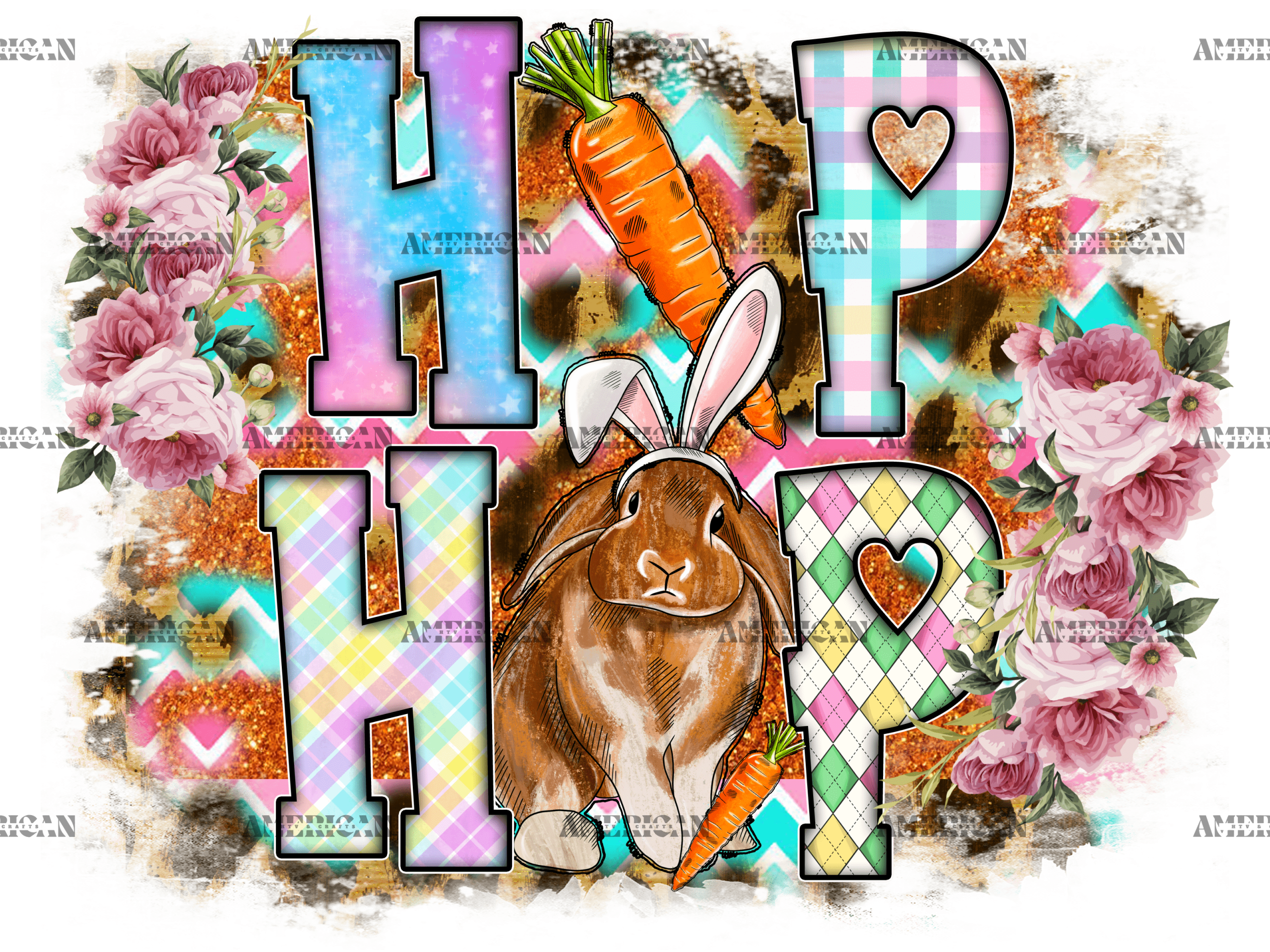 Hip Hop Rabbit DTF Transfer