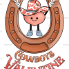 Horseshoe Cowboys Valentine DTF Transfer