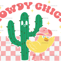 Howdy Chick DTF Transfer