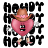 Howdy Heart DTF Transfer