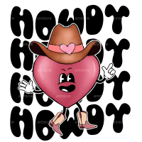 Howdy Heart DTF Transfer