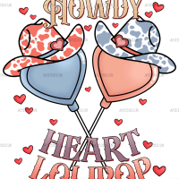 Howdy Heart Lolipop DTF Transfer