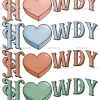 Howdy Hearts DTF Transfer