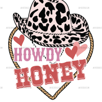 Howdy Honey Cowboy Hat DTF Transfer