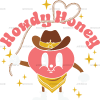 Howdy Honey Heart DTF Transfer