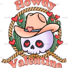 Howdy Valentine Skull DTF Transfer