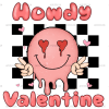 Howdy Valentine Smiley DTF Transfer