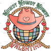 Howdy Valentine Western Hat Disco DTF Transfer