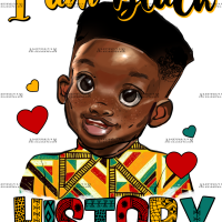 I Am Black History Black Boy-1 DTF Transfer