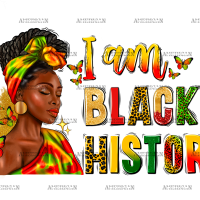 I Am Black History Juneteenth Afro Women DTF Transfer