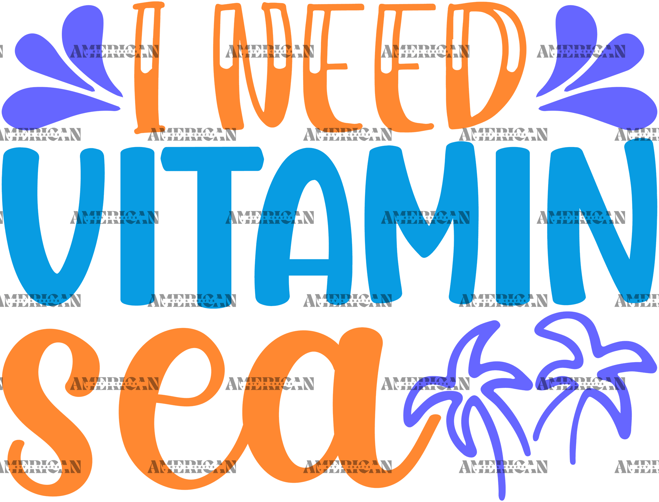 I Need Vitamin Sea DTF Transfer