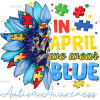 In April We Wear Blue-9 DTF Transfer